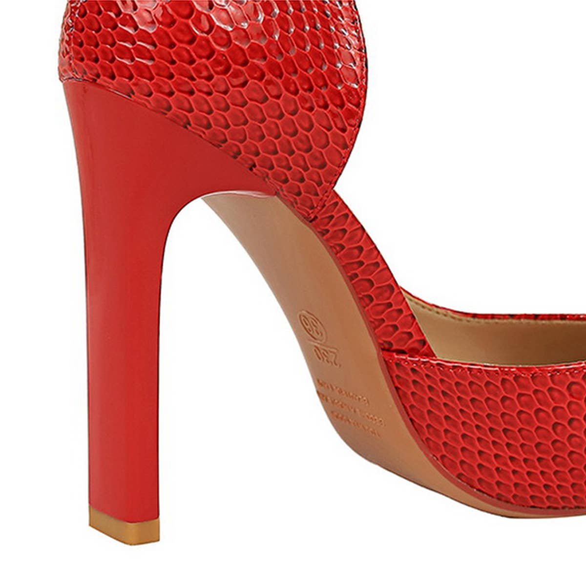 RETRO SQUARE-TOE SNAKE PRINT PATENT LEATHER PUMPS_CWSHH0100