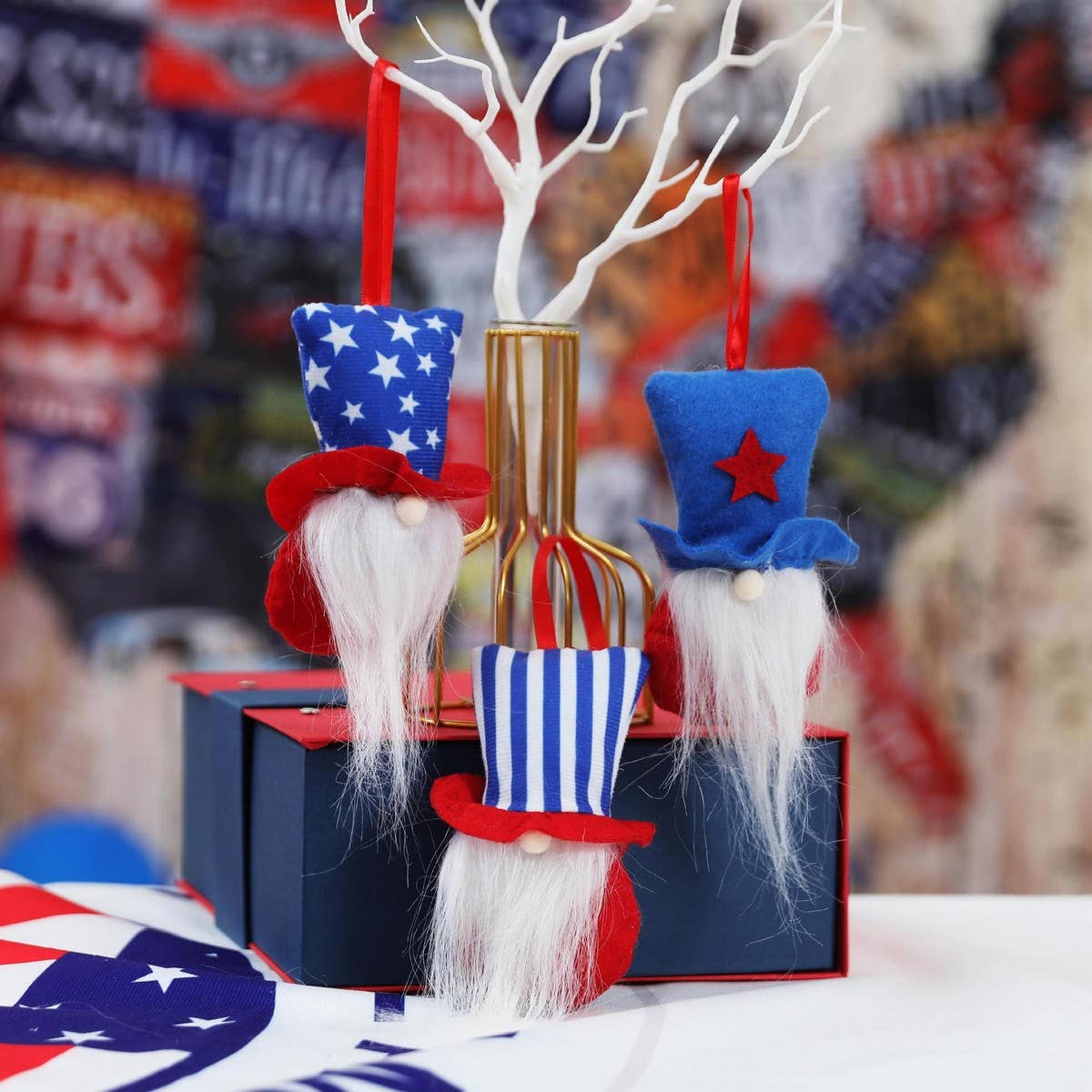 CWMM9492_INDEPENDENCE DAY FIVE-POINTED STAR DOLL PENDANT