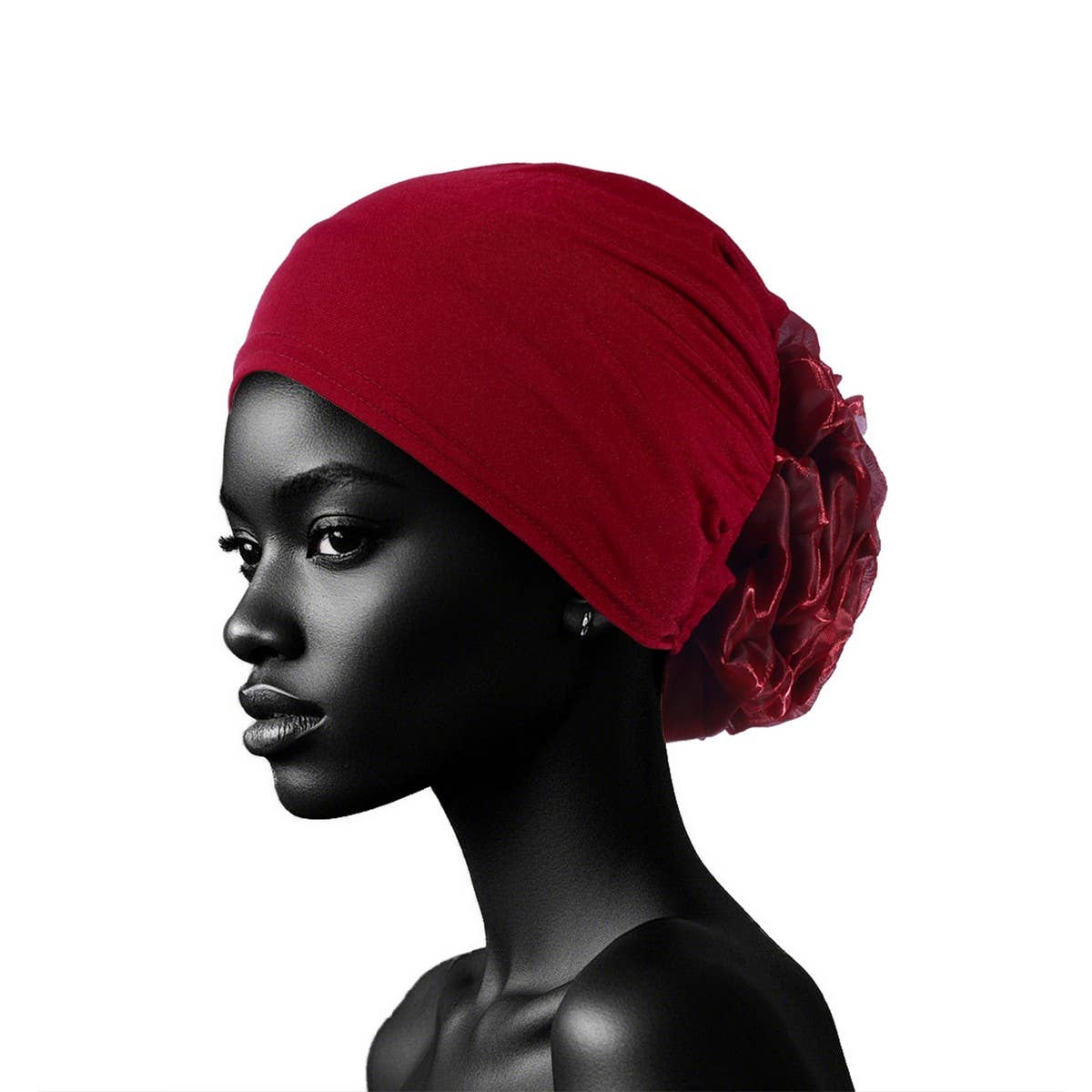 LADIES NEW STYLE HEADSCARF HAT WITH FLOWERS_CWASC2426