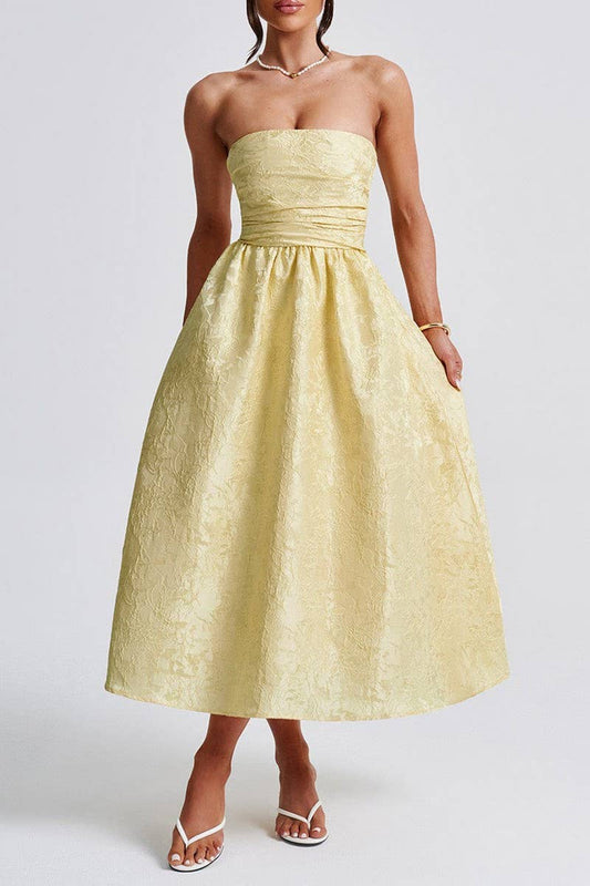 CWDSD7852_SPRING AND SUMMER CELEBRITY STYLE TUBE TOP DRESS