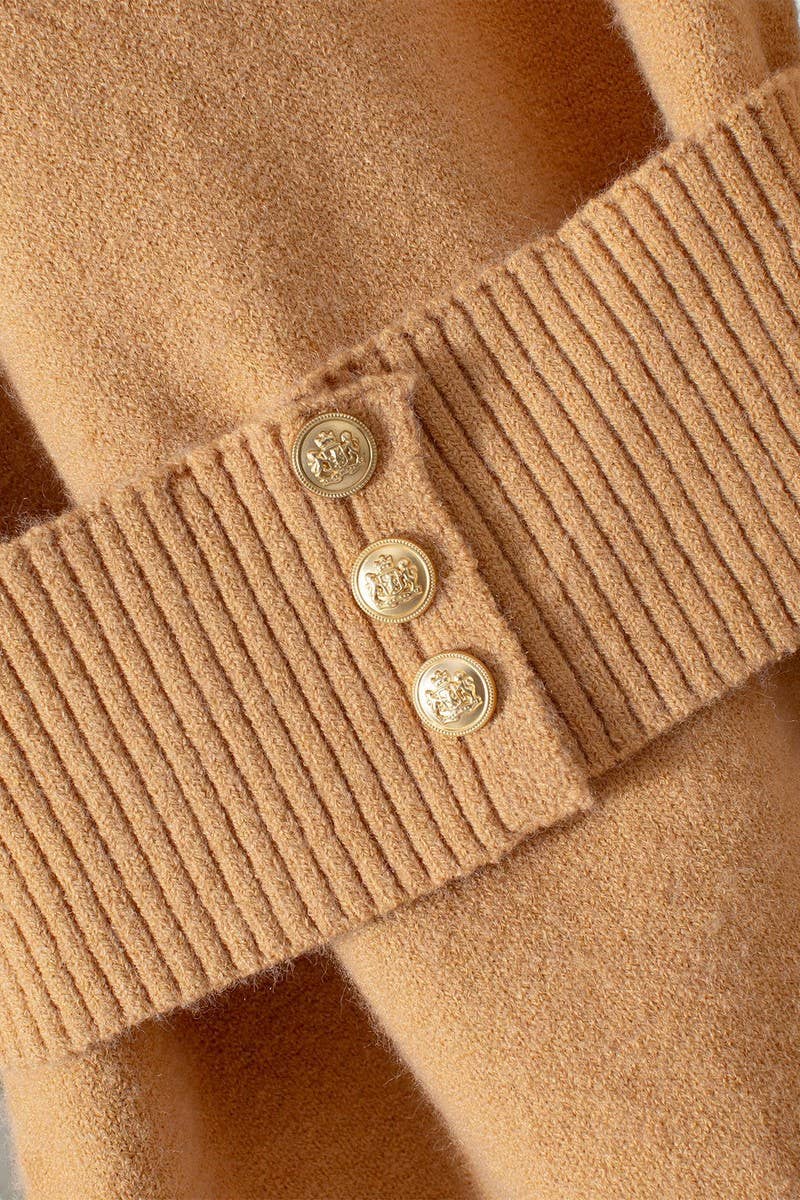 CWOSWL07446_LAPEL LACE PANELED BELTED KNITTED TOP