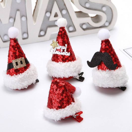 CHRISTMAS DECORATIONS SMALL HAT CHILDREN'S HAIRPIN