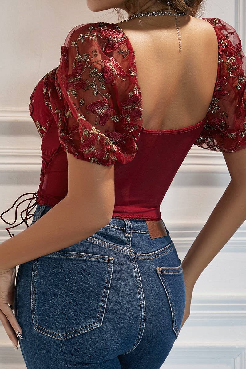 CWTBLS1632_BACKLESS SEE-THROUGH BUTTERFLY EMBROIDERED VESTC