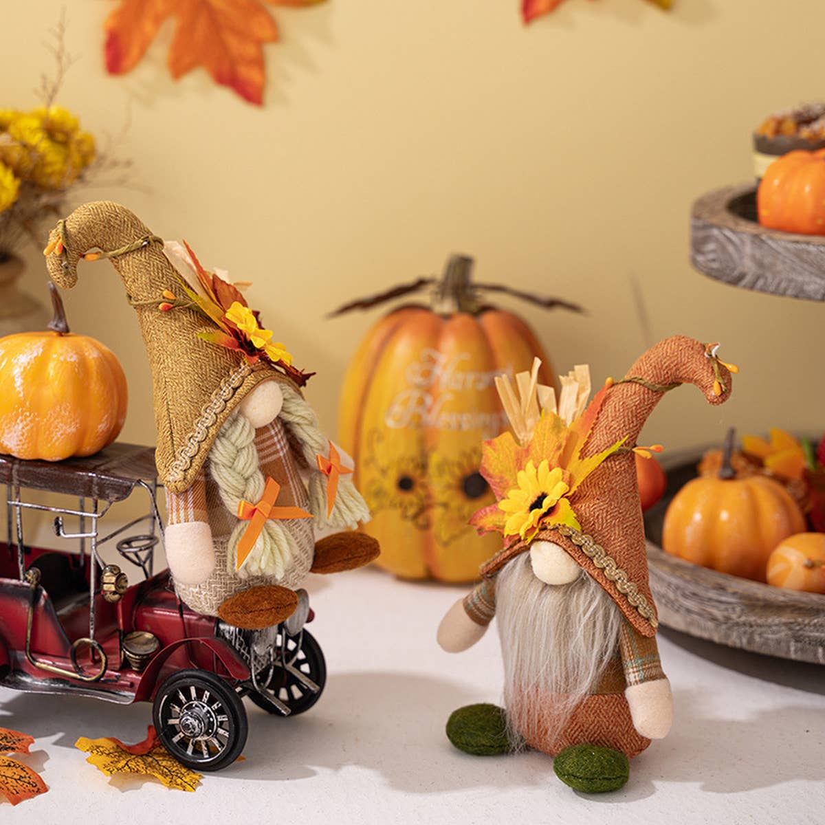 THANKSGIVING FACELESS DOLL DWARF ORNAMENTS