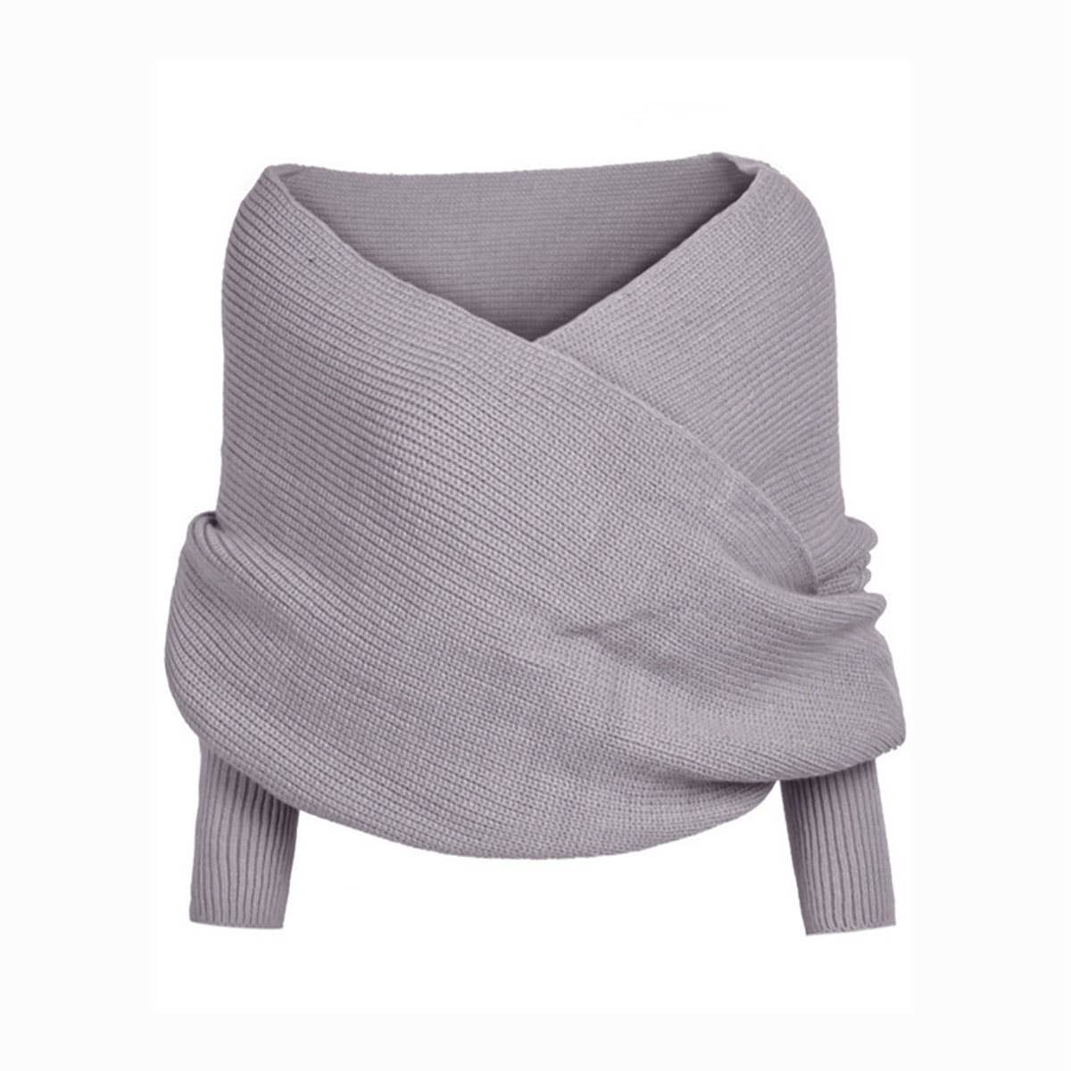 Knitted Sleeve Scarf Shawl for Men & Women Winter