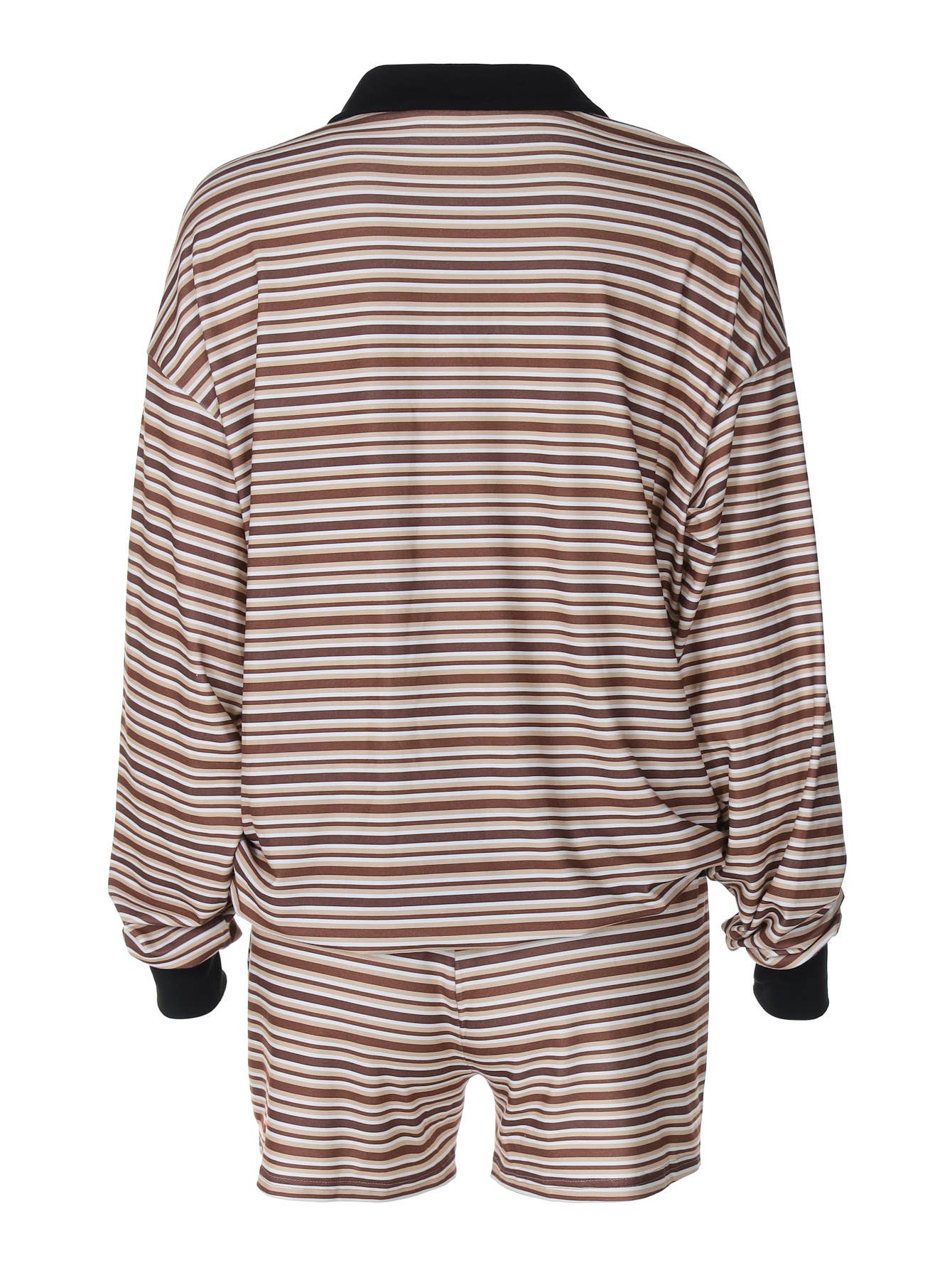 CASUAL SLIMMING FASHION COLOR STRIPED HOODIE