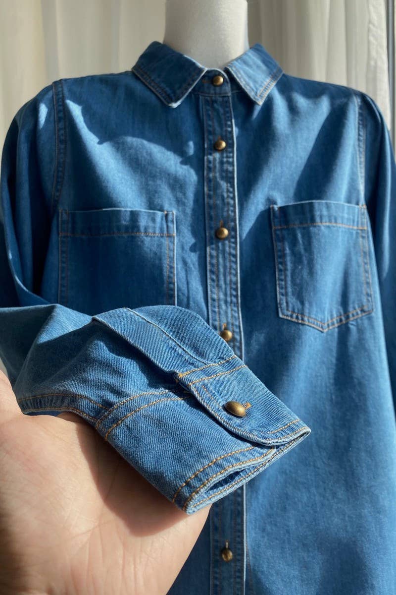 CWOBL00213_CASUAL STRAIGHT SHOULDER LOOSE LAYERED SHIRT