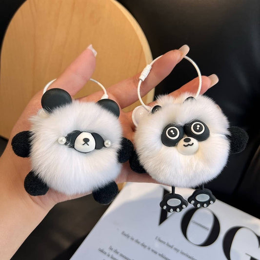CUTE AND FUNNY RED PANDA CAR KEYCHAIN BAG PENDANT