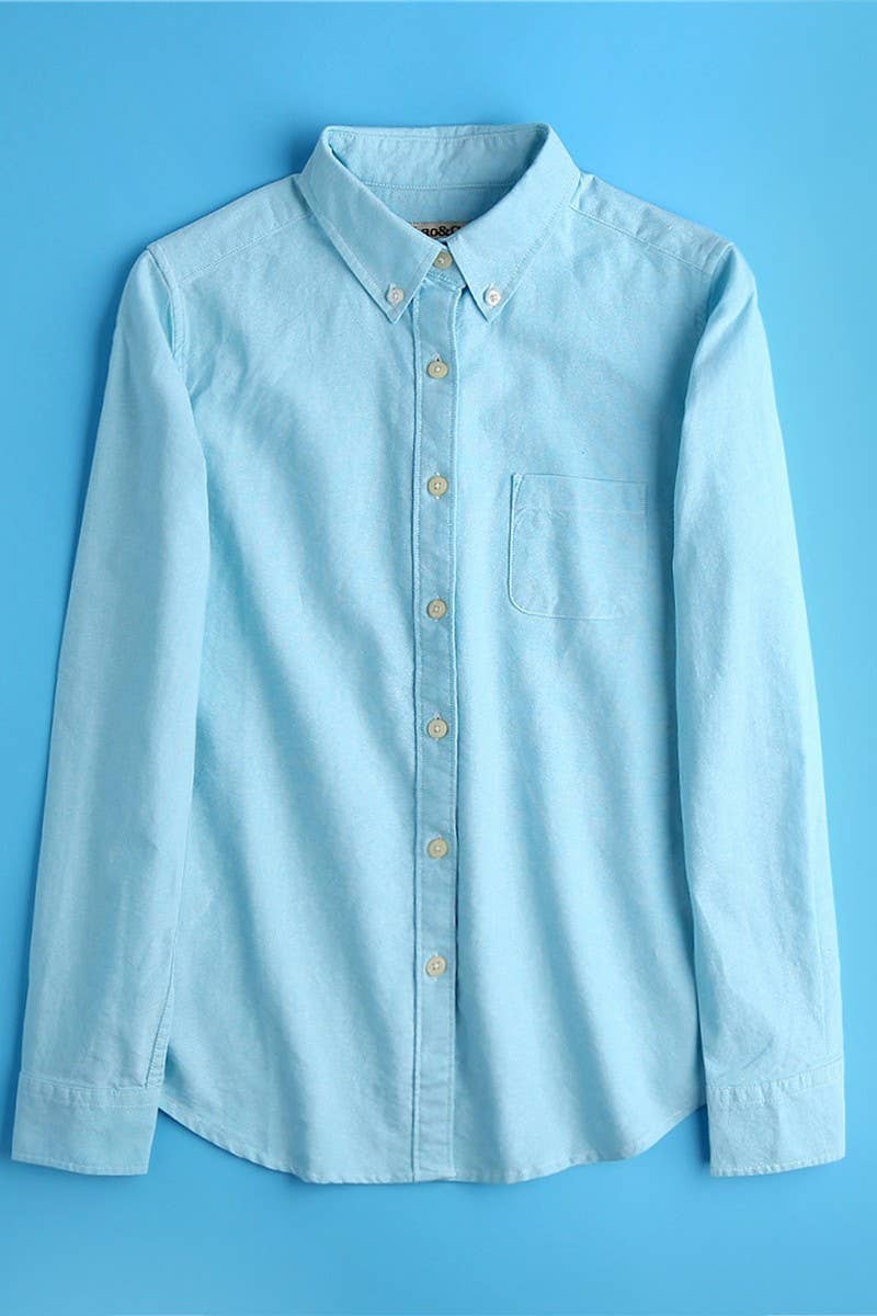 CWTSTL2244_SOLID COLOR LONG-SLEEVED COTTON BOTTOMING SHIRT