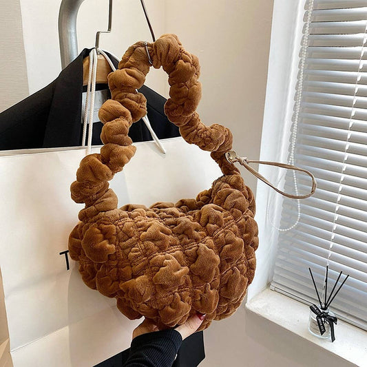 Fluffy Cloud Handbag Women Crossbody Shoulder Bag_CUAB00571