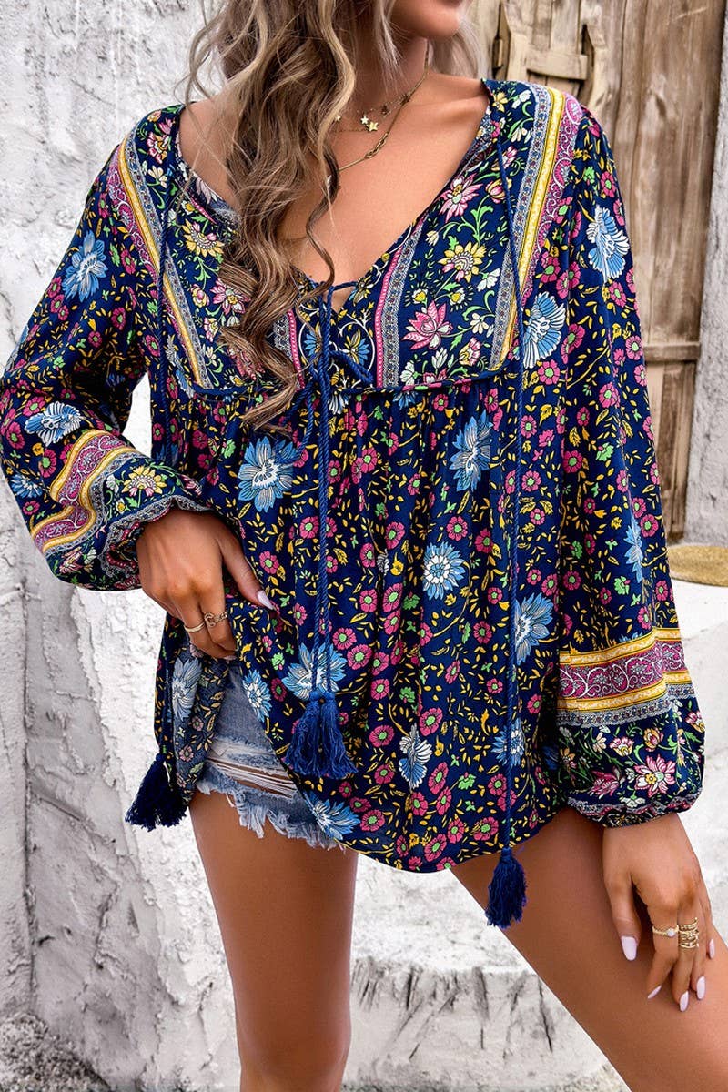 CWTBLL3609_SPRING AND SUMMER LEISURE VACATION PRINTED SHIRT
