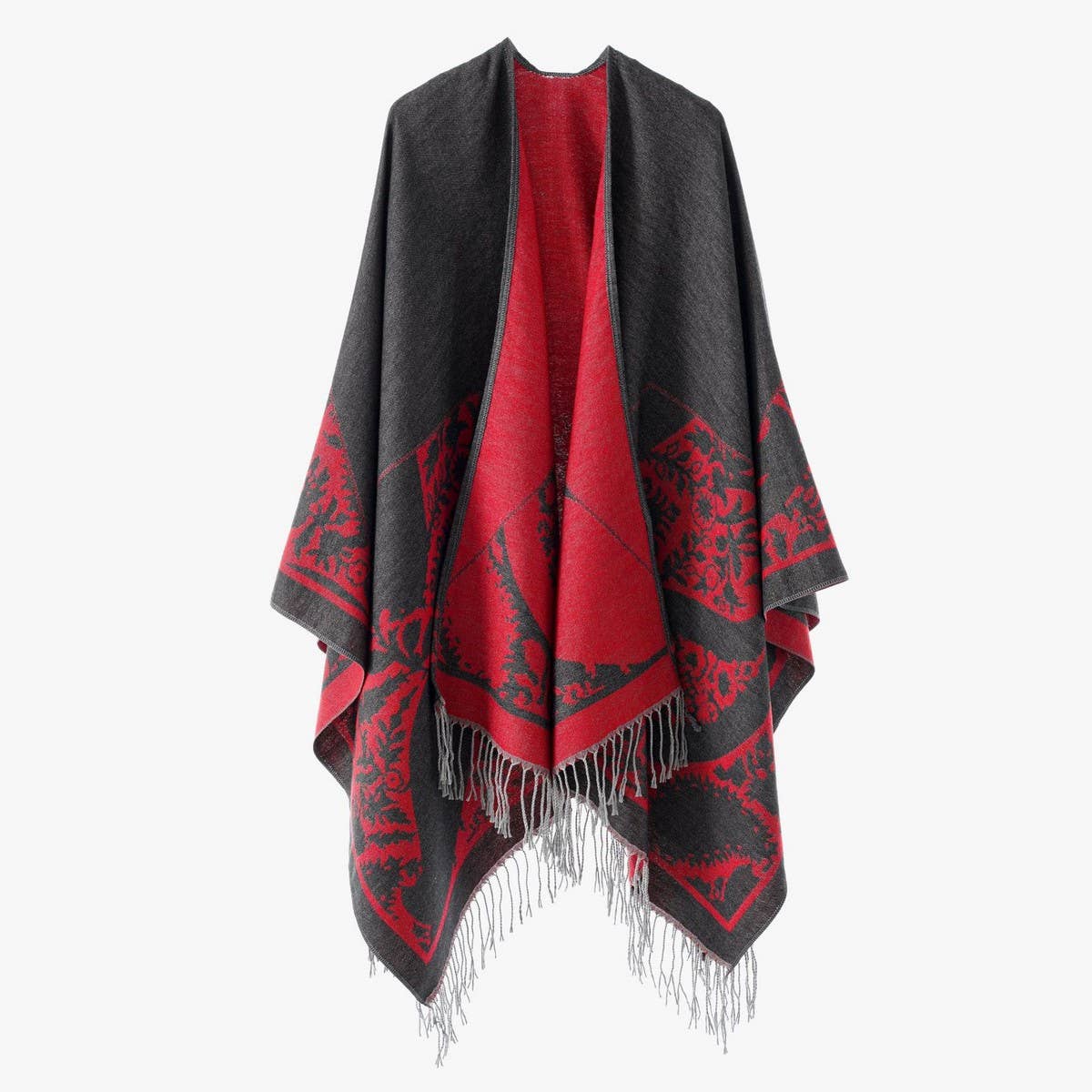 ALL-MATCH WARM TASSEL CAPE TRAVEL SHAWL_CWMM2096