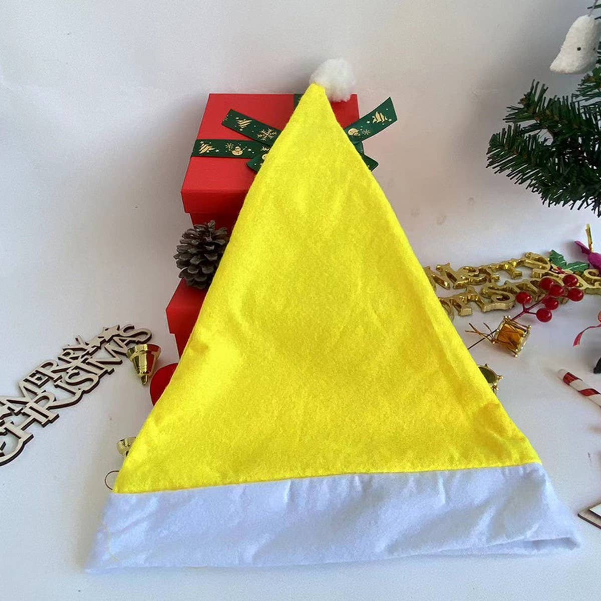 CWAH4075_CHRISTMAS ADULT MULTICOLOR SANTA HAT