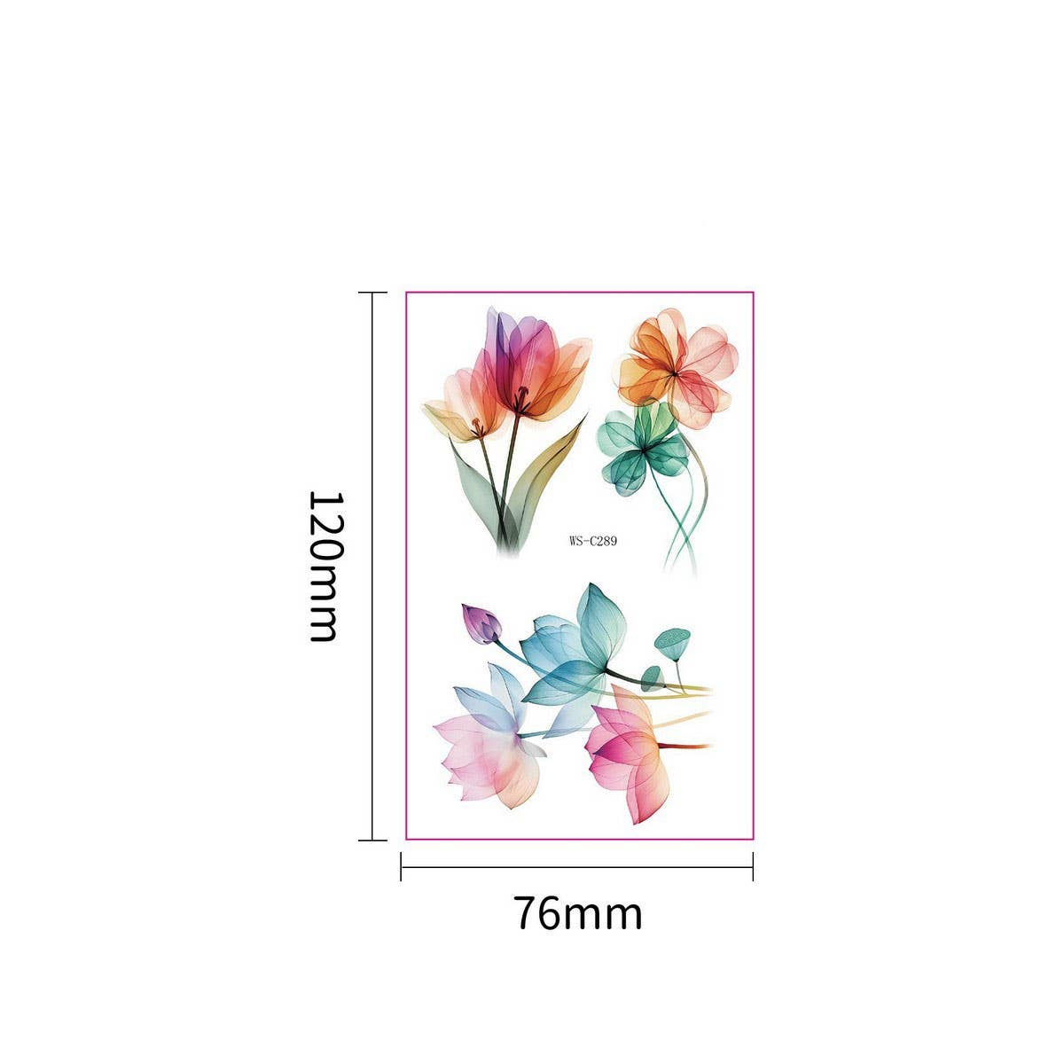 Watercolor Flower Tattoos for Hand & Collarbone