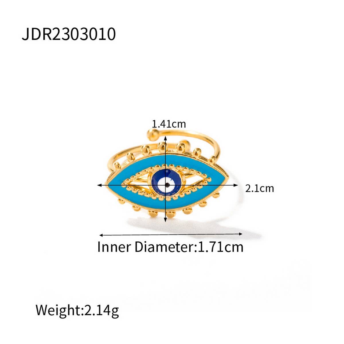 DEVIL'S EYE BLUE EYES RING  RING NON-FADING