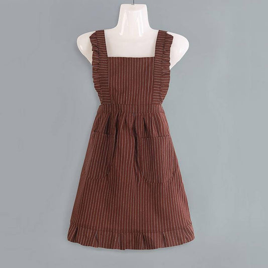 CUTE BREATHABLE STRAP STRIPED PRINCESS APRON