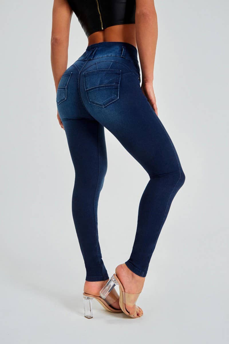 CWJP0599_HIGH WAIST STRETCH BUTT LIFTING SKINNY JEANS