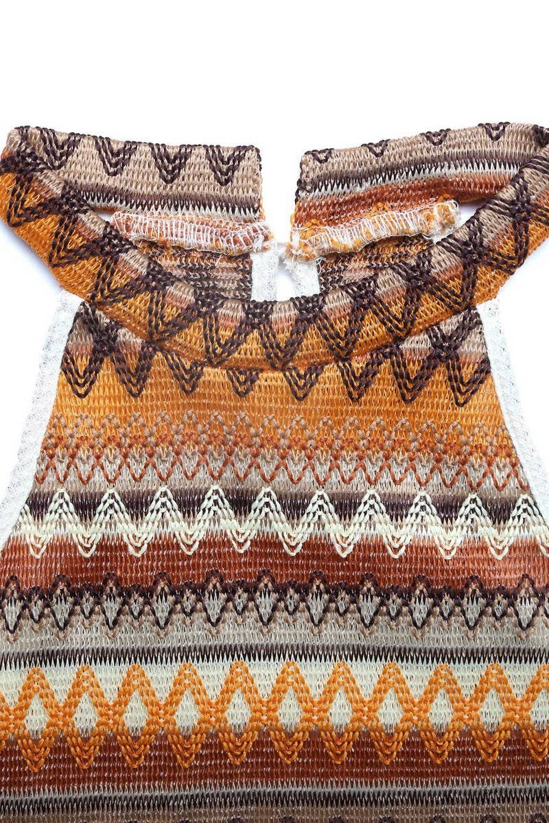 CWSTB1978_VACATION STRIPED KNIT HALTER TOP AND SKIRT SET