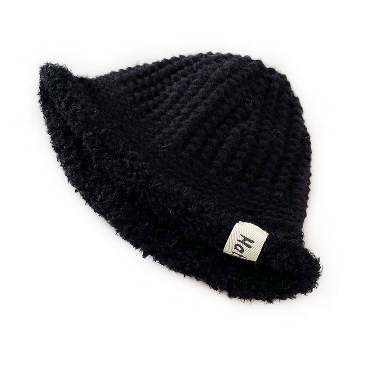 2-6 YEARS OLD PLUSH BRIM BUCKET HAT KNITTED HAT_CWAH2044