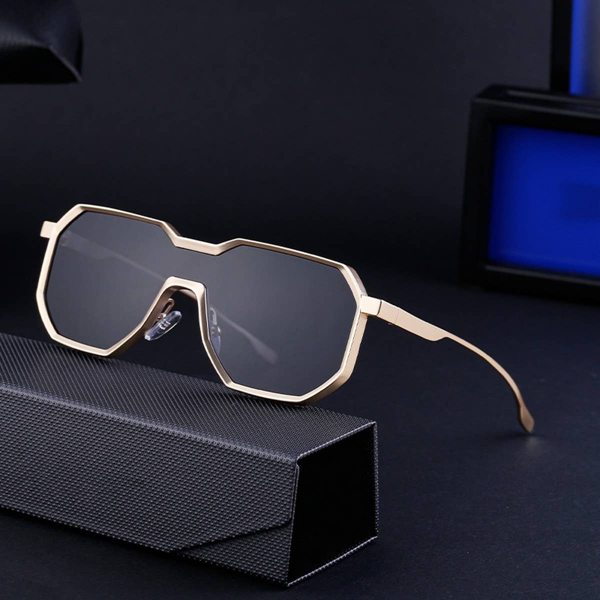 ONEPIECE IRREGULAR STEAMPUNK STYLE METALSUNGLASSES_CWASG0568