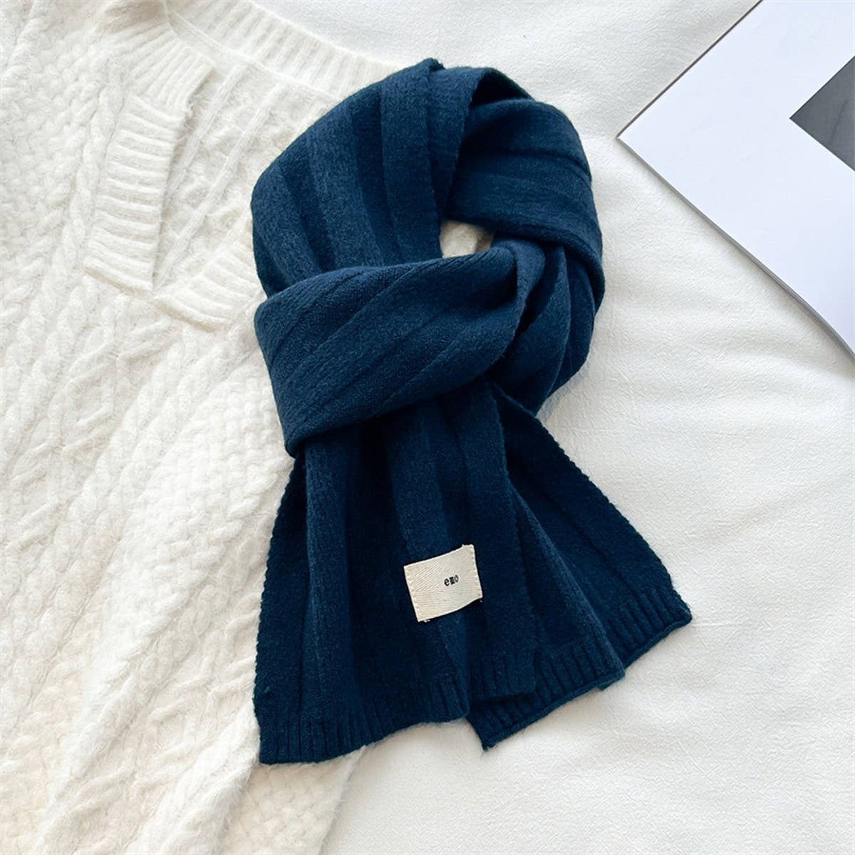 Knit Stripe Scarf - Warm Fall/Winter Unisex Scarf