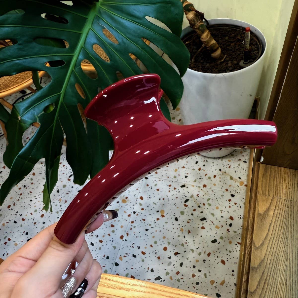 CWAHA4450_NEW FRENCH BUTTERFLY BUCKLE HIGH-GRADE SHARK CLIP