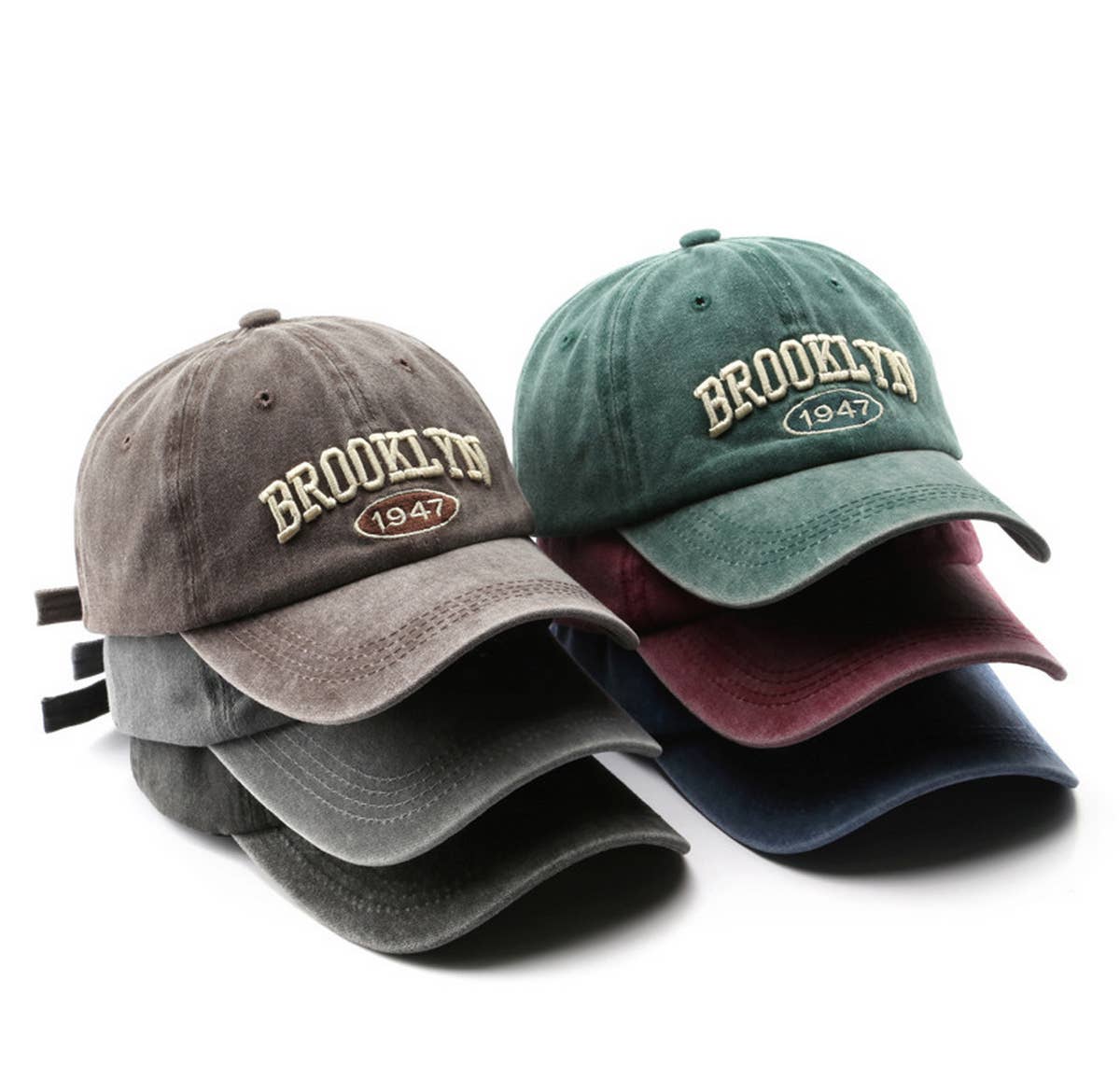 CWAH3223_PERSONALIZED LETTER EMBROIDERED BASEBALL CAP