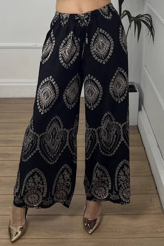 CWBLP888_WOVEN WIDE-LEG LOOSE CASUAL STRAIGHT-LEG PANTS