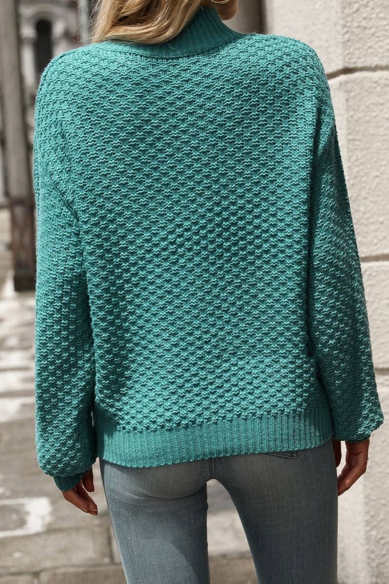 CWOSWL6492_TURTLENECK LONG-SLEEVED COMMUTER SWEATER
