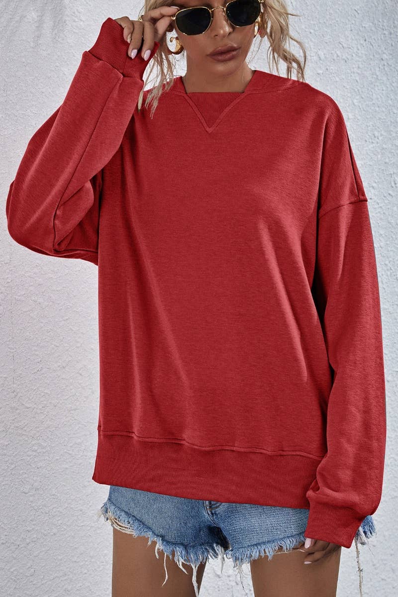 CWTBLL2619_WINTER CASUAL FLEECE LONG-SLEEVED HOODIE