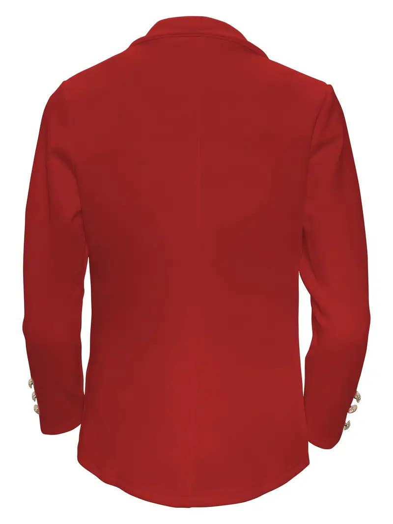 Fashionable and elegant solid-color lapel blazer