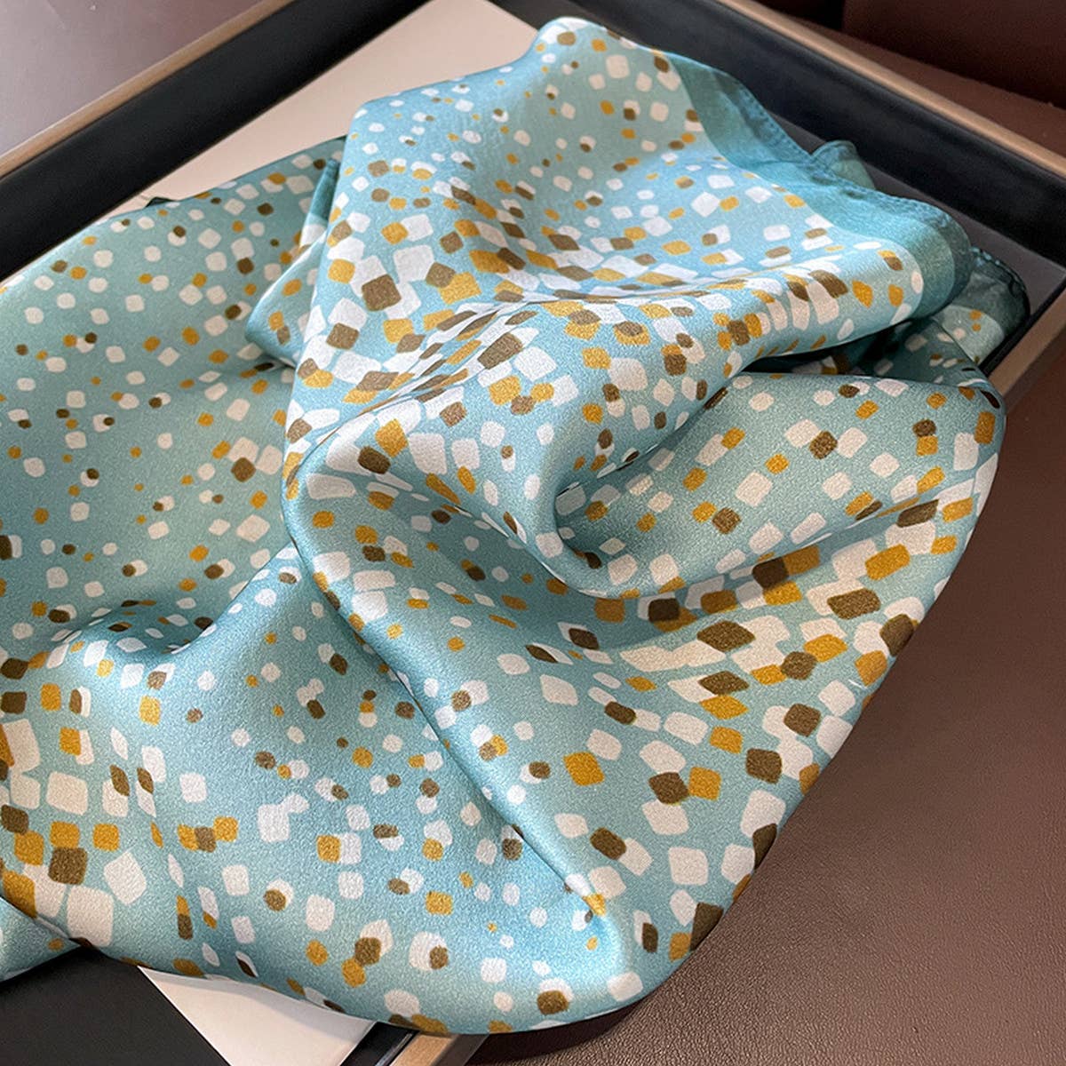 NEW IRREGULAR POLKA DOT SQUARE SCARF
