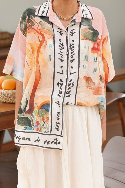 CWTBLS2347_GRAFFITI PRINT FIT VACATION SHORT SLEEVE SHIRT