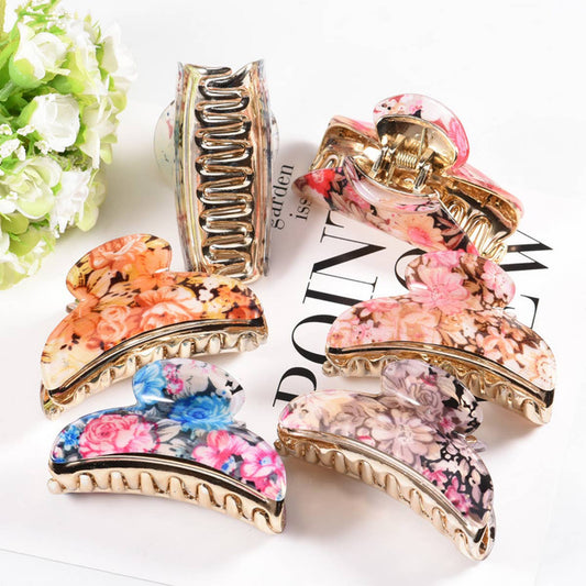 Large Acrylic Flower Hair Claw Ponytail Clip_CWAHA0990