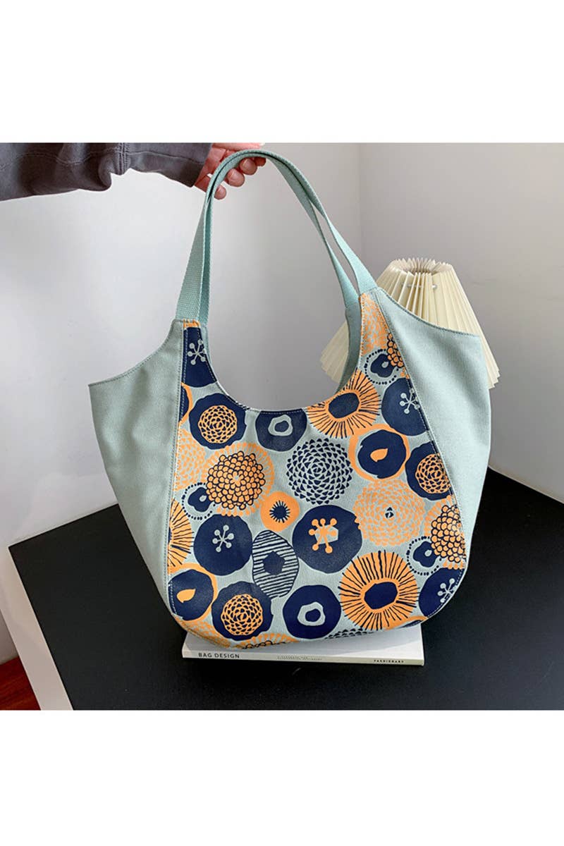 MODERN PATTERNED CASUAL CANVAS SHOULDER BAG_CWAB0511