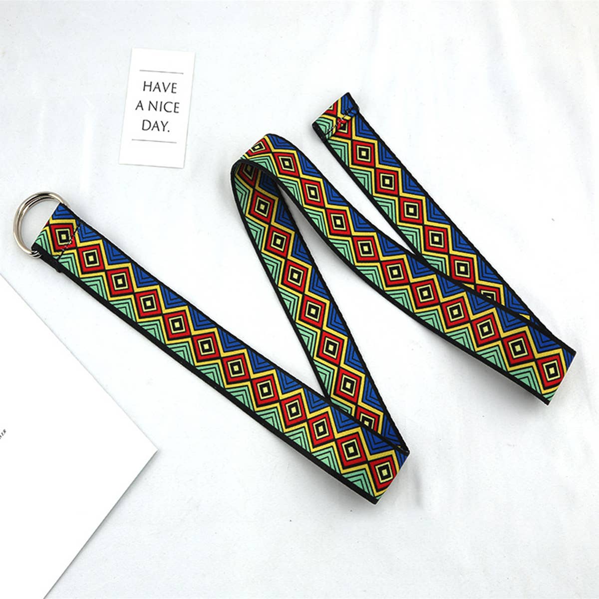 CWABE0951_CANVAS DOUBLE BUCKLE JEANS DECORATIVE BELT