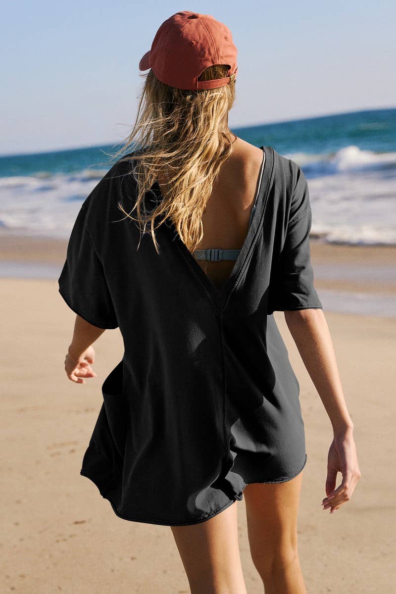 CWSJS1750_LOOSE CASUAL PANTS BACKLESS SEXY JUMPSUIT