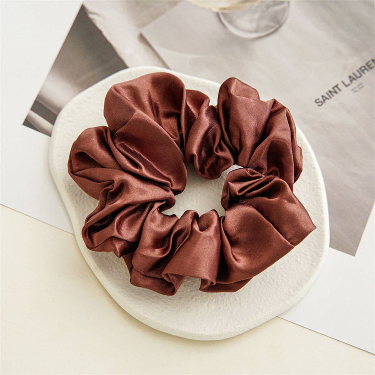 Satin Scrunchies Set for Women, Simple & Stylish_CWAHA0343