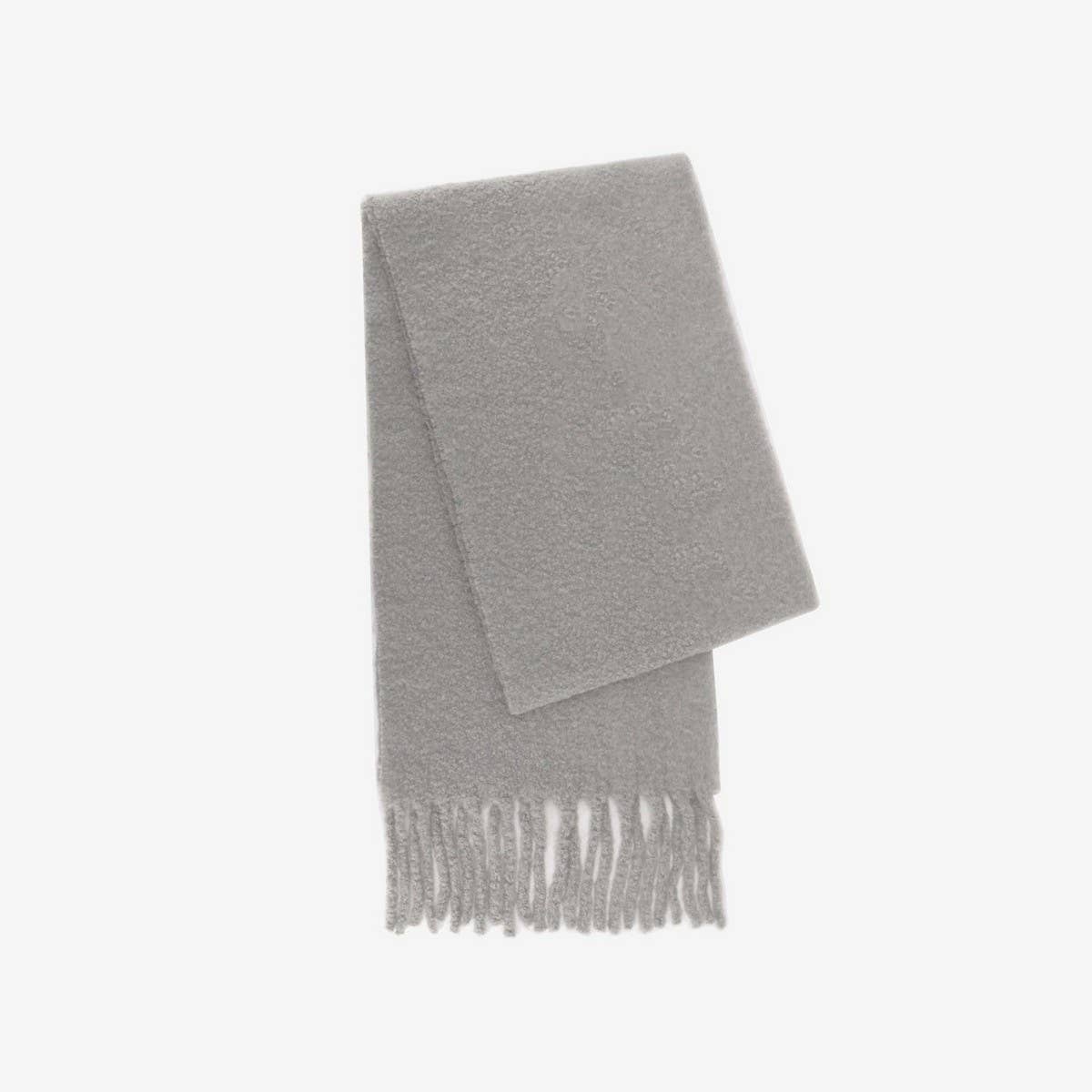 Iceland Blue Wool Scarf ? Long Winter Tassel Wrap