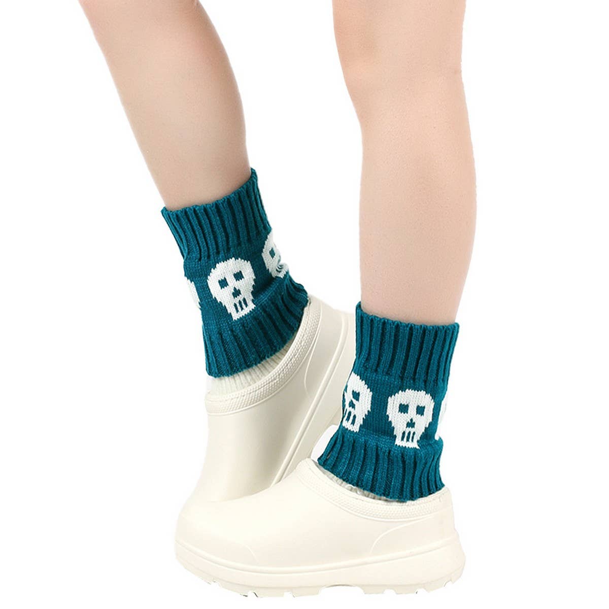 CWMS02719_KNIT BOOT SOCKS SHORT LEG WARMERS