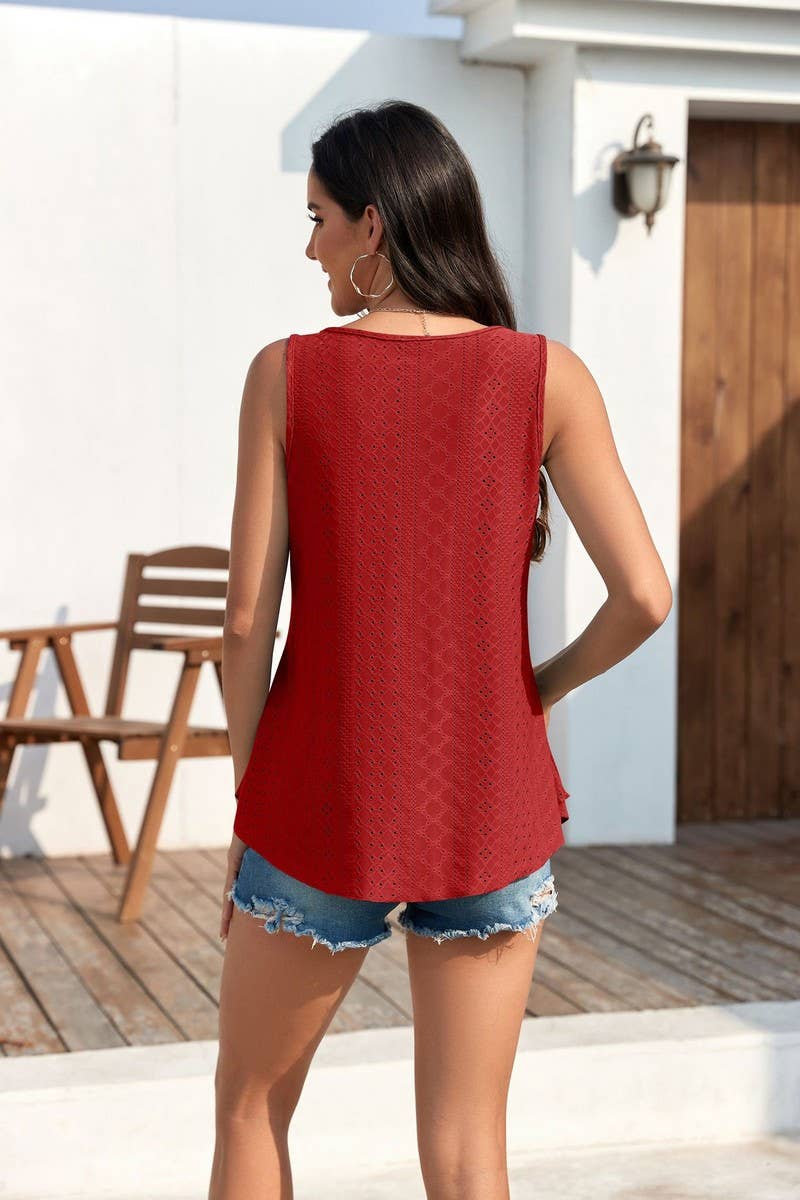 CWTBLSL0344_SLEEVELESS SOLID COLOR CAMISOLE CASUAL