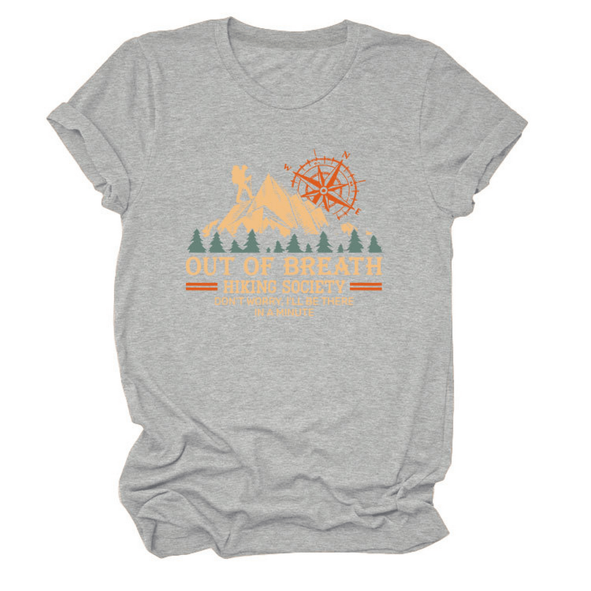Comfy Crew Neck Tee – Hiking Quote for Women_CWTTS1523