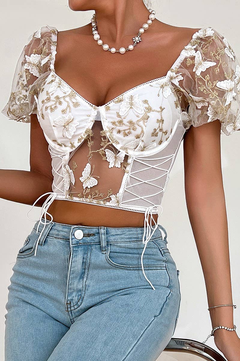 CWTBLS1632_BACKLESS SEE-THROUGH BUTTERFLY EMBROIDERED VESTC