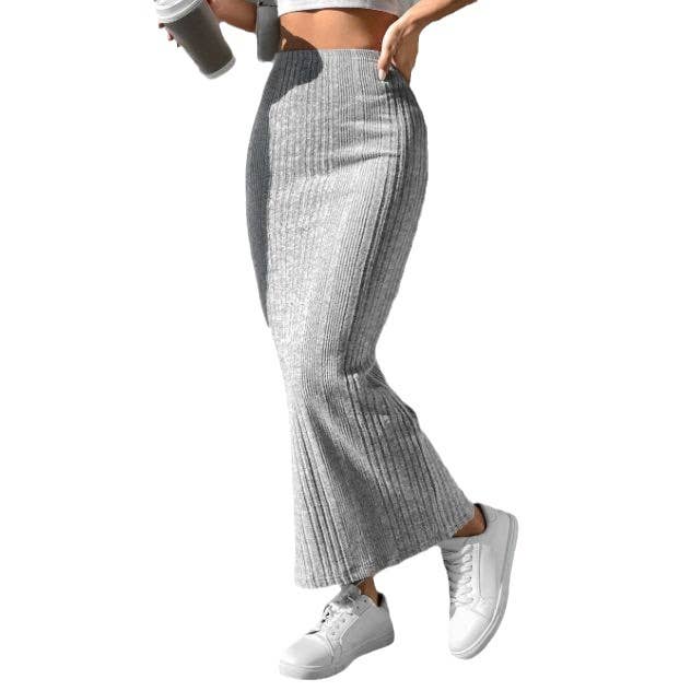 CASUAL SKIRT SLIM IRREGULAR STRIPED SKIRT