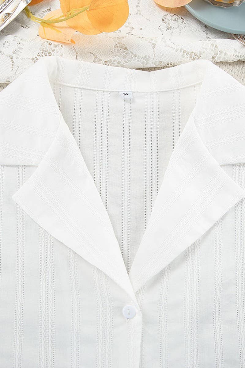 CWSPJ0175_LONG-SLEEVED SHORTS PAJAMAS AND HOME WEAR SET