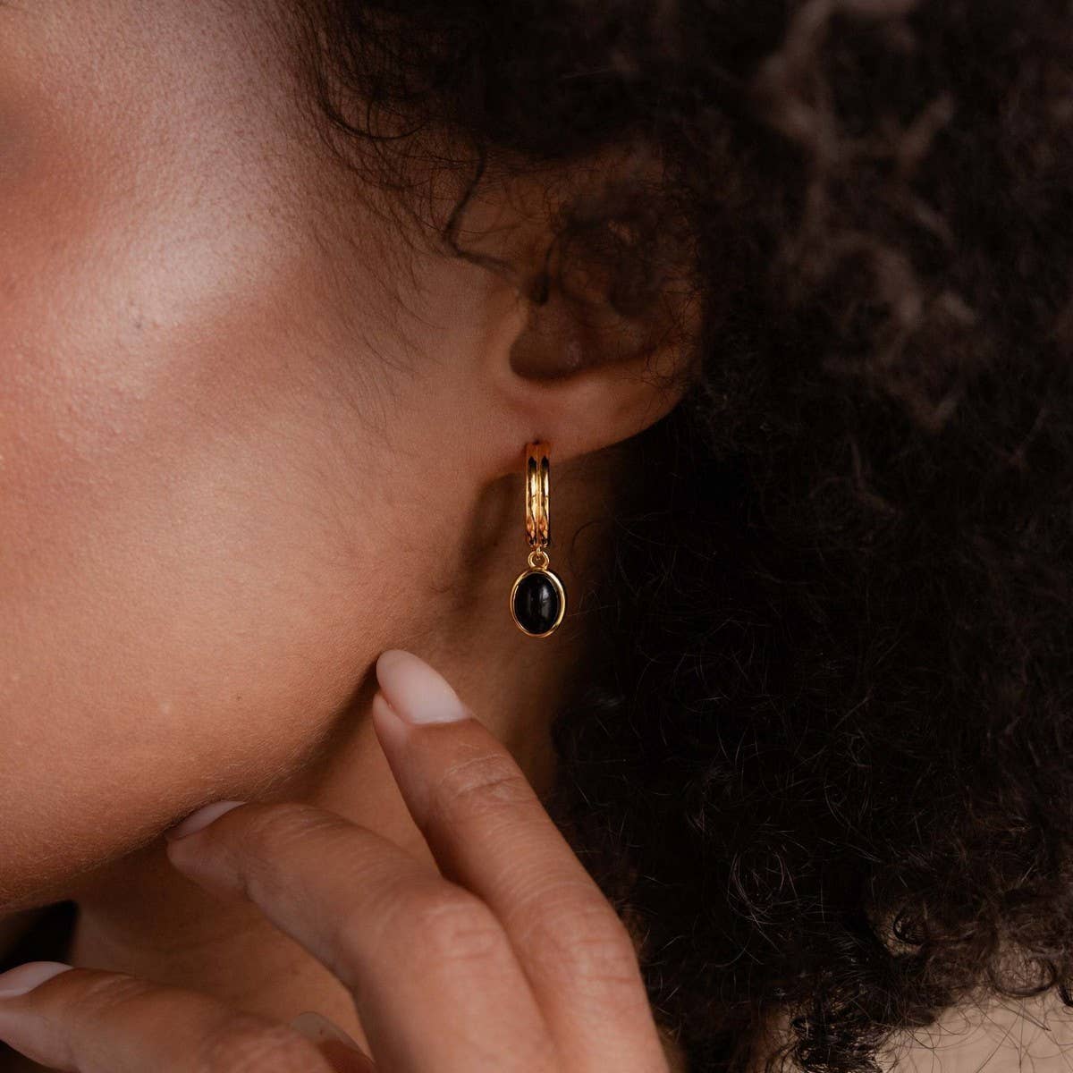 Natural Stone Eco-Friendly Colorfast Stud Earrings