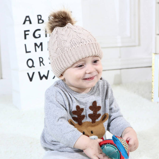 2024 NEW LARGE HEMP FLOWER WARM CHILDREN'S HAT_CWAH1750