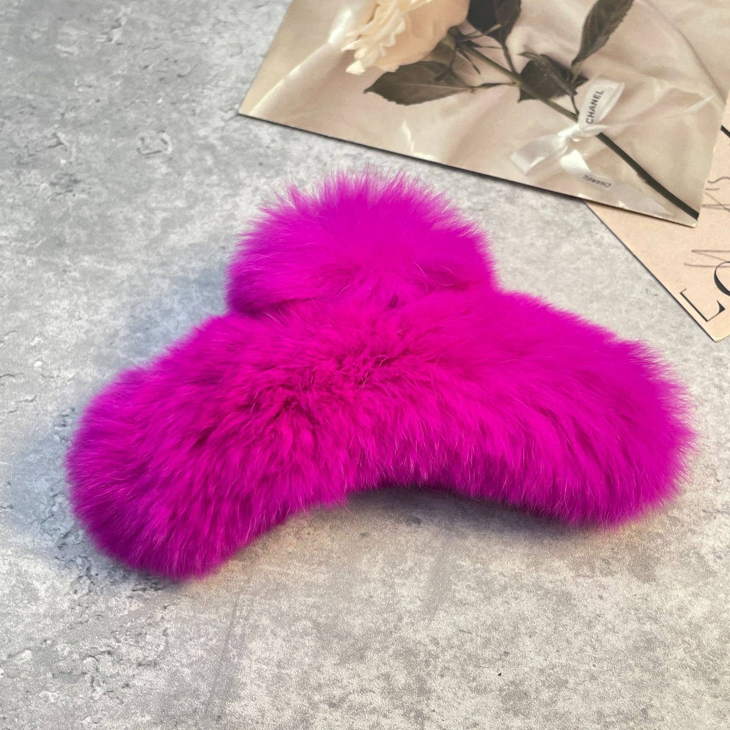 Rex Rabbit Fur Claws - Elegant Mixed Color Clips
