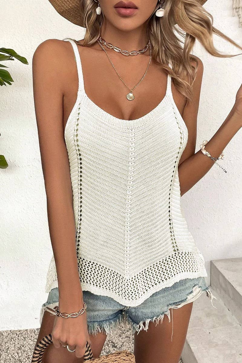 CWTSTSL0152_SUMMER KNITTED SLEEVELESS CAMISOLE CASUAL VEST