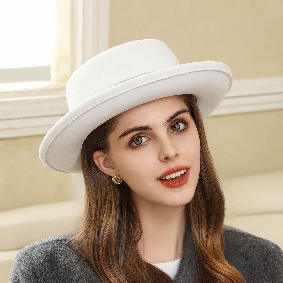 WOMEN'S VINTAGE WIDE-BRIMMED FEDORA FASHION HAT_CWAH1974